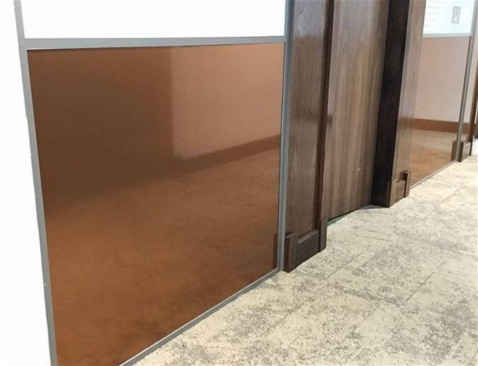 copper vinyl glass overlays